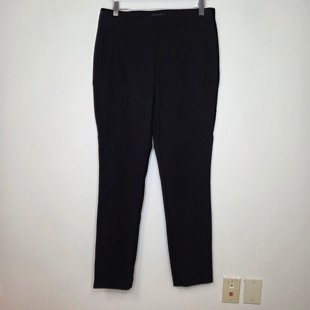 Rachel Zoe‎ Black Slim Leg Trousers High Rise Stretch Dress Pants Womens Size 10 - Picture 2 of 6